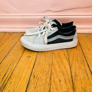 Vans Grey and Black Low Top Sneakers
